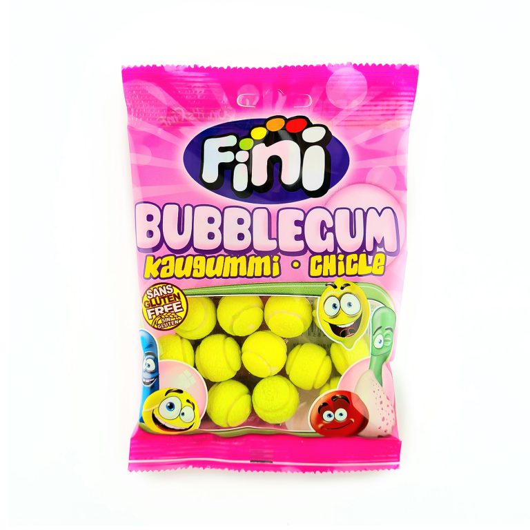Fini Beutel Tennis Balls Bubble Gum 75g Candy Broski